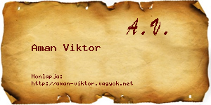 Aman Viktor névjegykártya